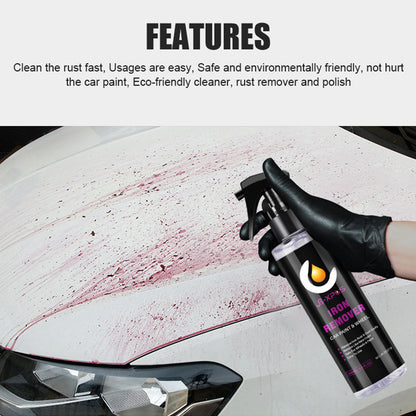 "Car Paint & Wheel Iron Particles Powder Rust & Dust Remover - Multi-Purpose Auto Rim & Metal Cleaning Spray for Car Iron Powder Removal, Paint Protection, and Hub Surface Restoration"