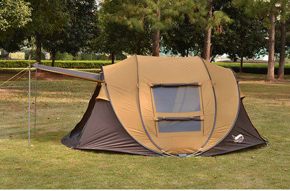 "Versatile Outdoor Automatic Tent for 3-4 People – Quick Setup, No Assembly Required, Multi-Purpose Camping, Canopy, Exhibition Tent, Rainproof, Available in Khaki Coffee & Grass Green (200x280x120cm)"