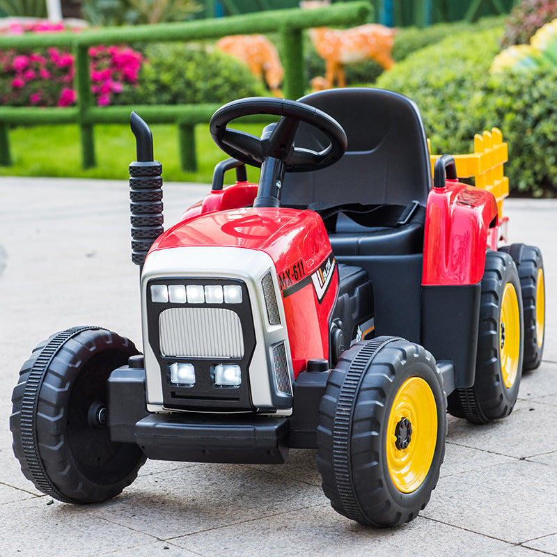 "Children's Electric Tractor Car for Boys and Girls - Four-Wheel Ride-On Toy Car for Babies and Toddlers, Safe and Fun Ride with Seats for Kids and Adults, Perfect for Outdoor Play and Adventures"