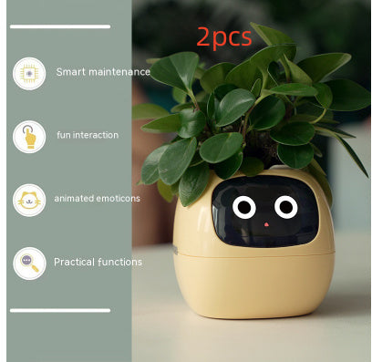 "Smart Planter with 49+ Expressions: AI-Powered Plant Care with 7 Smart Sensors – Make Growing Plants Easy, Fun, and Interactive"