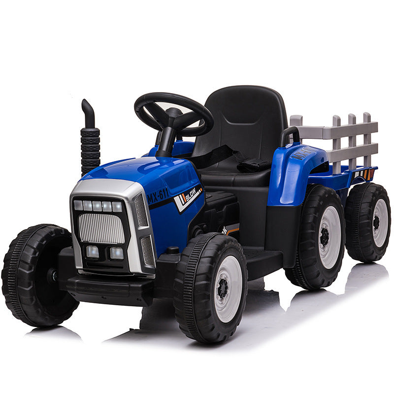 "Children's Electric Tractor Car for Boys and Girls - Four-Wheel Ride-On Toy Car for Babies and Toddlers, Safe and Fun Ride with Seats for Kids and Adults, Perfect for Outdoor Play and Adventures"