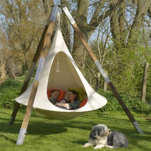 "Outdoor Air Hanging Hammock Tent Cone Chair – Strong Load bearing, Easy Setup, and Portable Design with 1200D Oxford Fabric for Ultimate Comfort and Durability (Supports Up to 90kg)"