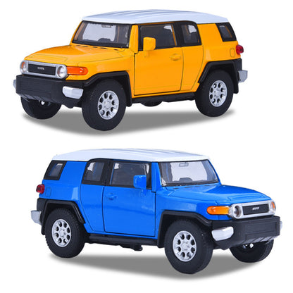 "Toyota FJ Cruiser Alloy Model Car Toy – Highly Detailed Off-Road Vehicle with Opening Doors, Sound & Light Features, Pull-Back Action, and Realistic Simulation for Collectors and Toy Enthusiasts"