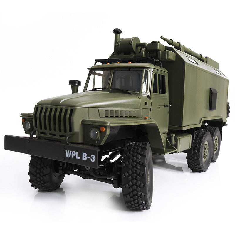 "1/16 Scale Military Remote-Control Truck - WPL B36-3 Full-Scale Crawler Model Toy for Kids, Toy Wheel Drive RC Transport Truck for Outdoor Fun, Ideal Gift for Children and RC Car Enthusiasts"