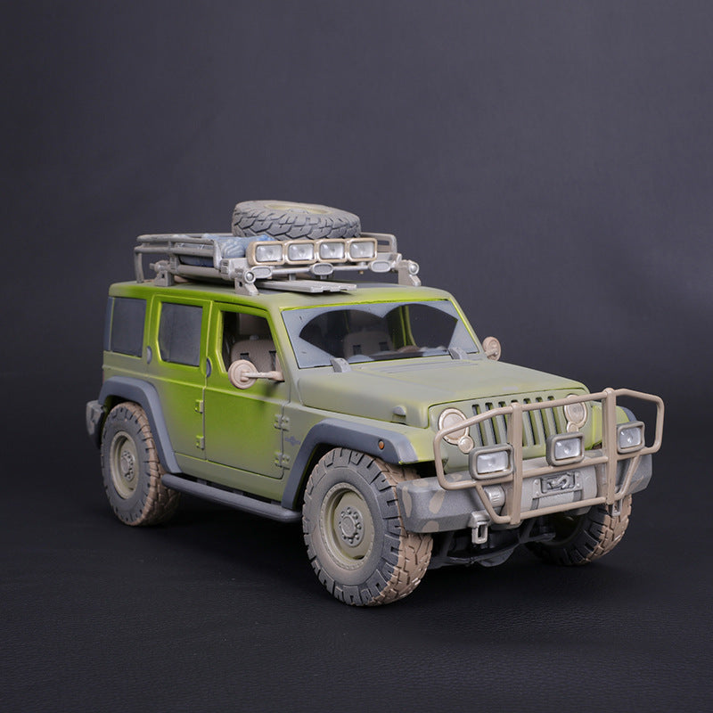 "Transforming the Hummer H2: A Custom Alloy Off-Road Car Model Modified to Capture the Rugged Spirit of the Classic Jeep Wrangler for Ultimate Adventure Performance and Style"