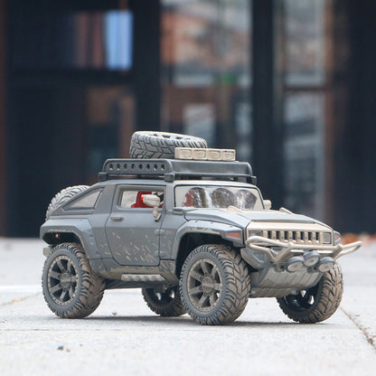 "Transforming the Hummer H2: A Custom Alloy Off-Road Car Model Modified to Capture the Rugged Spirit of the Classic Jeep Wrangler for Ultimate Adventure Performance and Style"