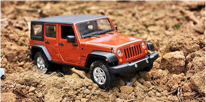 "Meichi Four-Door Off-Road Vehicle Model - 1:24 Scale Jeep Simulation Car | Zinc Alloy, ABS Plastic & Rubber | Fully Functional with Opening Doors & Steering Wheel Linkage | Ideal for Gifts, Home Décor, Collectibles, and Children's Toys"