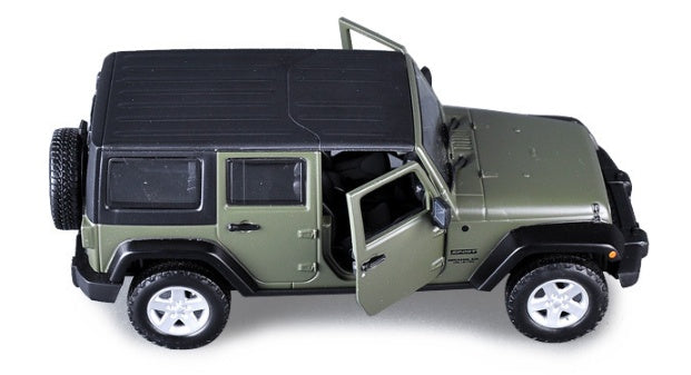 "Meichi Four-Door Off-Road Vehicle Model - 1:24 Scale Jeep Simulation Car | Zinc Alloy, ABS Plastic & Rubber | Fully Functional with Opening Doors & Steering Wheel Linkage | Ideal for Gifts, Home Décor, Collectibles, and Children's Toys"