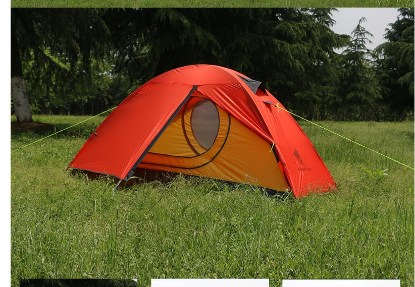 "Polyester Outdoor Double Tent for Couples – Durable Aluminum Pole Frame, 210x140cm, Lightweight 2.59kg, Ideal for Camping and Picnics, Easy Setup Required, Perfect for a Comfortable Outdoor Adventure"