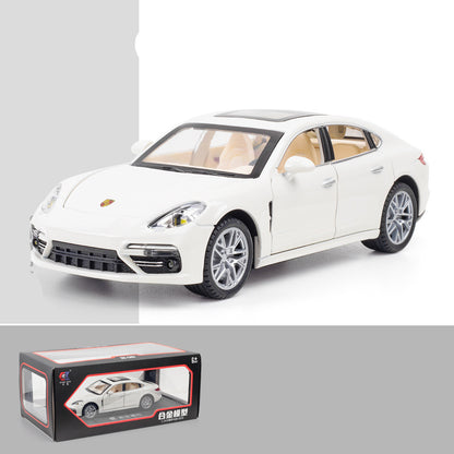 "1:24 Scale Porsche Panamera Diecast Alloy Pull Back Car with Sound & Light - Six-Door Collectible Toy for Children, Perfect Gift in Stylish Box"