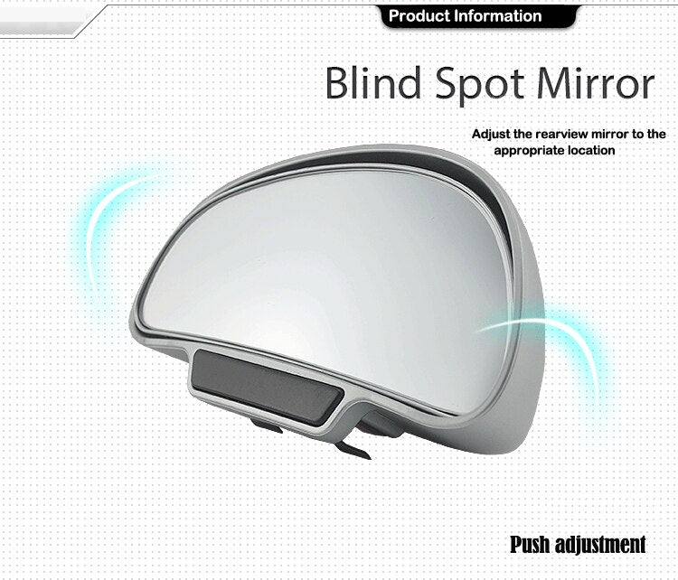 "Universal Adjustable Blind Spot Mirrors: Enhance Your Driving Safety with High Definition Glass and Wide Angle Design for Optimal Side Visibility, Perfect for Auxiliary Parking and Reducing Dangerous Blind Spots"