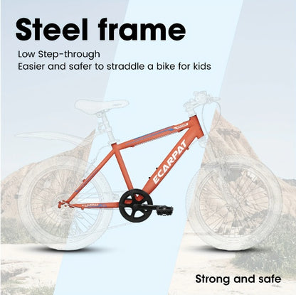 "20-inch bike offers a perfect combination of durability, safety, and style, designed for young riders looking to explore and enjoy the outdoors with confidence and comfort"