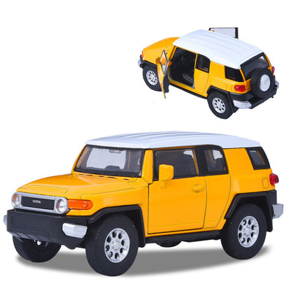 "Toyota FJ Cruiser Alloy Model Car Toy – Highly Detailed Off-Road Vehicle with Opening Doors, Sound & Light Features, Pull-Back Action, and Realistic Simulation for Collectors and Toy Enthusiasts"