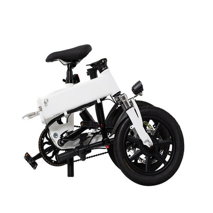 "14-Inch Folding Electric Bicycle for Adults – High Power Lithium Battery, Dual Disc Brake System, Mini Compact Design for Men and Women, Portable, Efficient, and Ideal for City Commutes and Outdoor Adventures"