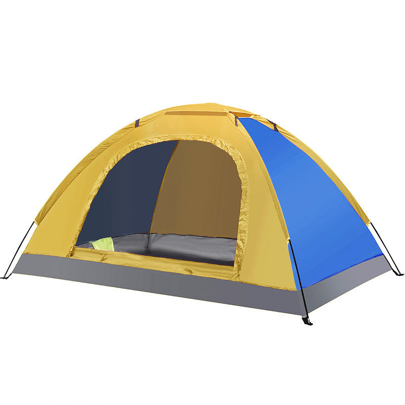 "Outdoor Double Camping Tent – Single-Layer, Lightweight, Waterproof, and Easy to Assemble with Fiberglass Poles – Ideal for Picnic, Mountaineering, Fishing, and Adventure"