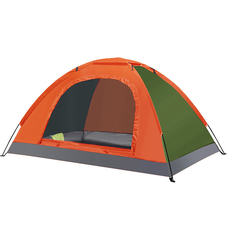 "Outdoor Double Camping Tent – Single-Layer, Lightweight, Waterproof, and Easy to Assemble with Fiberglass Poles – Ideal for Picnic, Mountaineering, Fishing, and Adventure"