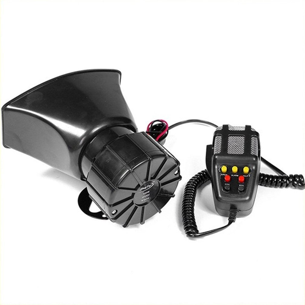 "Horn Siren PA Speaker System 100W 12V with Microphone – 7 Loud Sound Modes for Vehicles, Emergency, and Safety Use – Durable, Clear, and Powerful Car Siren for Police, Fire, and Security Vehicles"