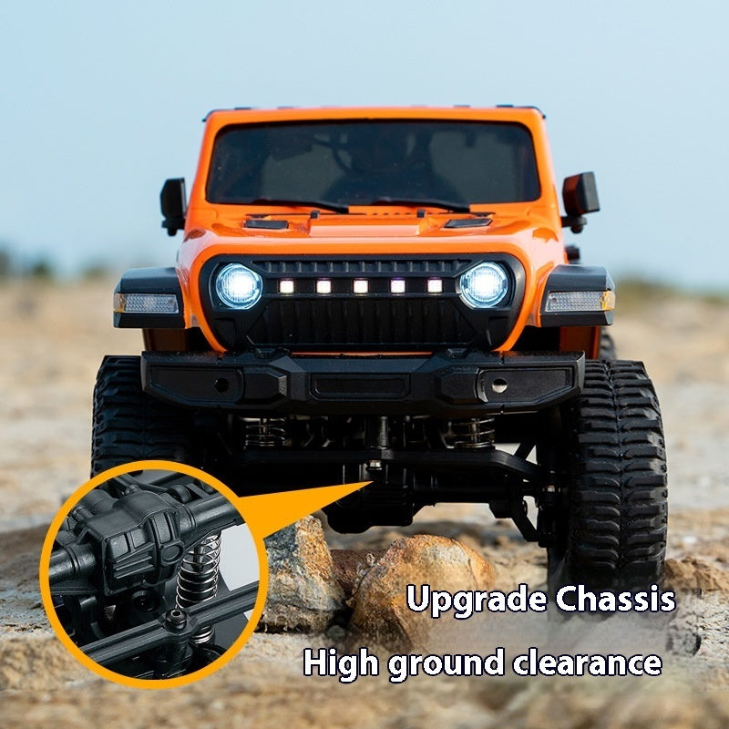 "Front and Rear Shock Absorber Four-Wheel Drive Off-Road Jeep Children's Electric Simulation Model Toy - Realistic Design, Durable Build, and Fun Adventure Experience for Young Explorers and Off-Road Enthusiasts"