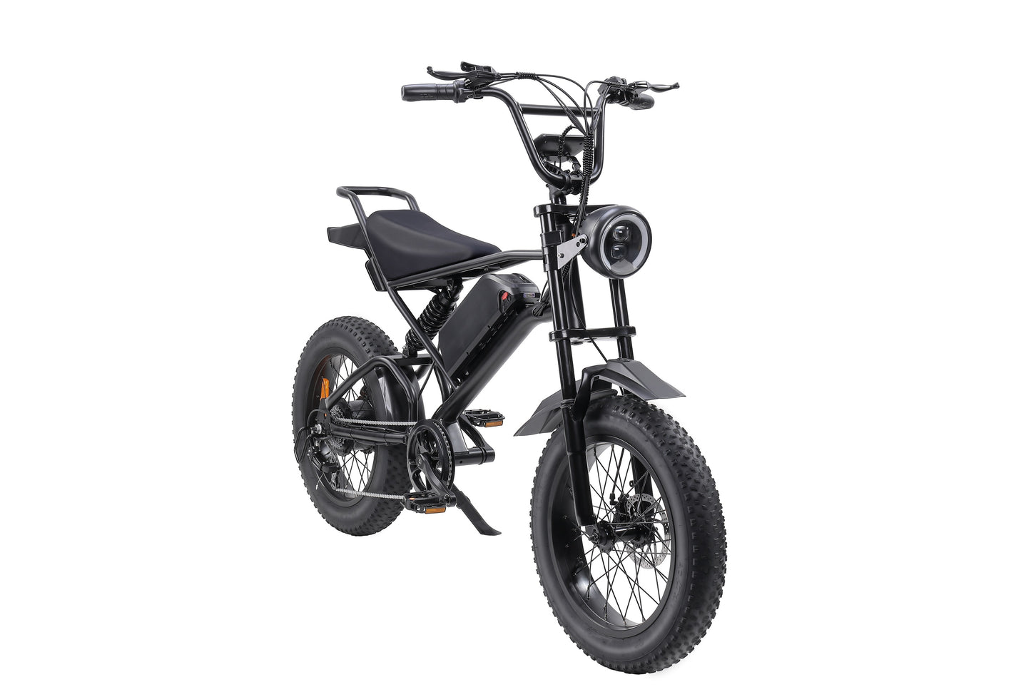 "V2 E-bike 1000W Motor, 48V 15Ah Battery, 20-Inch Fat Tires, 45-50KM Max Speed, Shimano 7-Speed, Dual Suspension, LCD Display, 40-120KM Range - Powerful and Versatile Electric Bike for Urban and Off-Road Adventures"