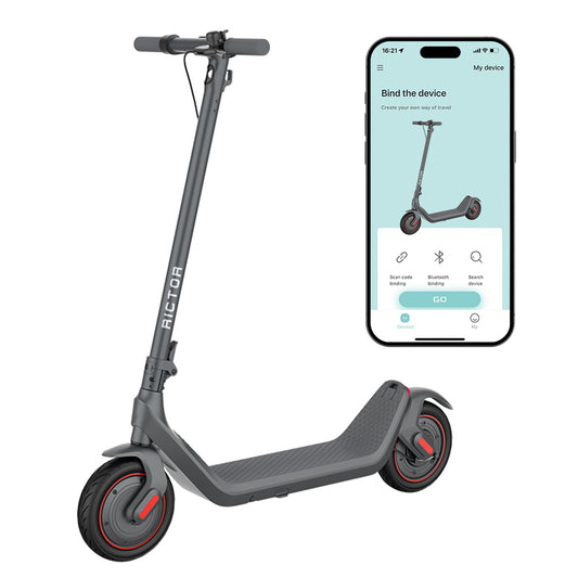 "Rictor Electric Scooter 1S – Durable Plastic Construction, Includes Battery and Electronic Features, Compact and Portable Design with Package Size 400300100mm – Ideal for Efficient and Convenient Personal Transportation"