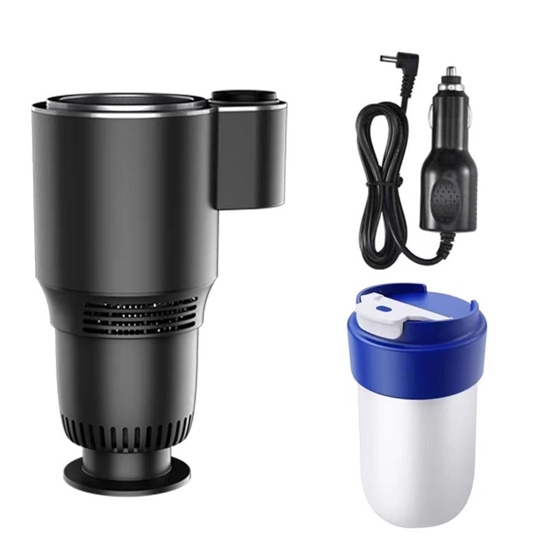 "2-in-1 12V Car Heating and Cooling Mug: Fast Beverage Temperature Control for Coffee, Cans, and Drinks – Auto Drink Warmer & Cooler for Hot and Cold Beverages on the Go"