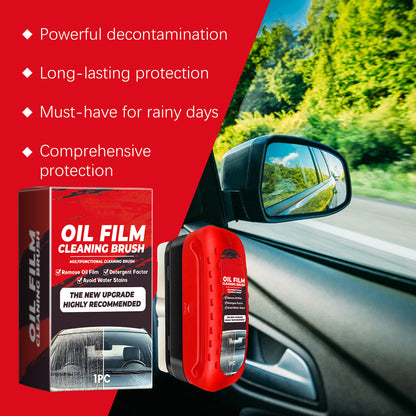 "All-in-One Automotive Oil Film Cleaning Brush & Windshield Cleaner Tool – Effortless Car Glass Oil Film Remover with Reusable Foam Sprayer for Clear, Spotless Windshields and Vehicle Windows"