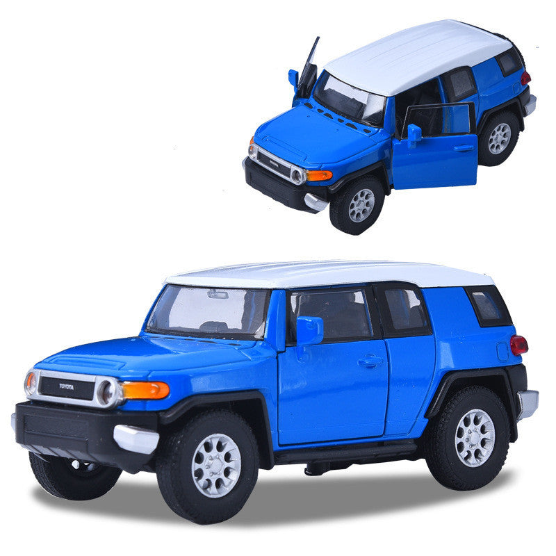 "Toyota FJ Cruiser Alloy Model Car Toy – Highly Detailed Off-Road Vehicle with Opening Doors, Sound & Light Features, Pull-Back Action, and Realistic Simulation for Collectors and Toy Enthusiasts"