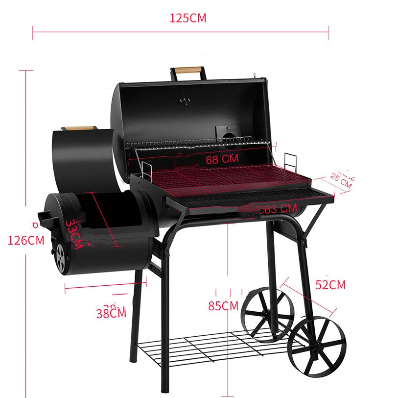 "Outdoor American Charcoal Barbecue Grill for Courtyard – Premium Household BBQ, Durable Design, Perfect for Grilling and Outdoor Cooking, Ideal for Family Gatherings and Backyard Parties"