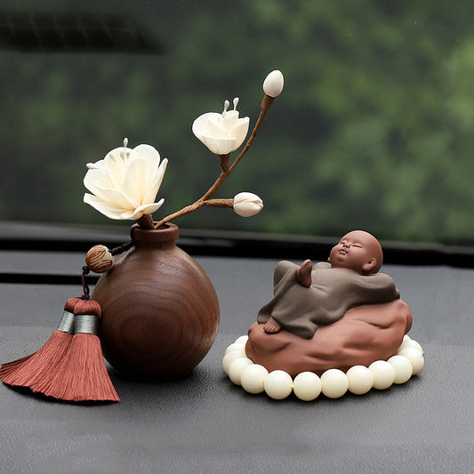 "Men's High-end Atmosphere Creative Personality Small Monk New Car Interior Decoration Products Creative and Unique Car Decorations to Enhance Your Vehicle's"