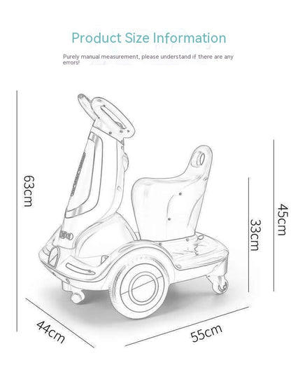 "Children's Electric Transfer Car with Remote Control - Sit-in Dual-Drive Balance Motorcycle, Drifting, Rotating Four-Wheeler with Charging Feature - Perfect Remote-Controlled Ride for Kids"