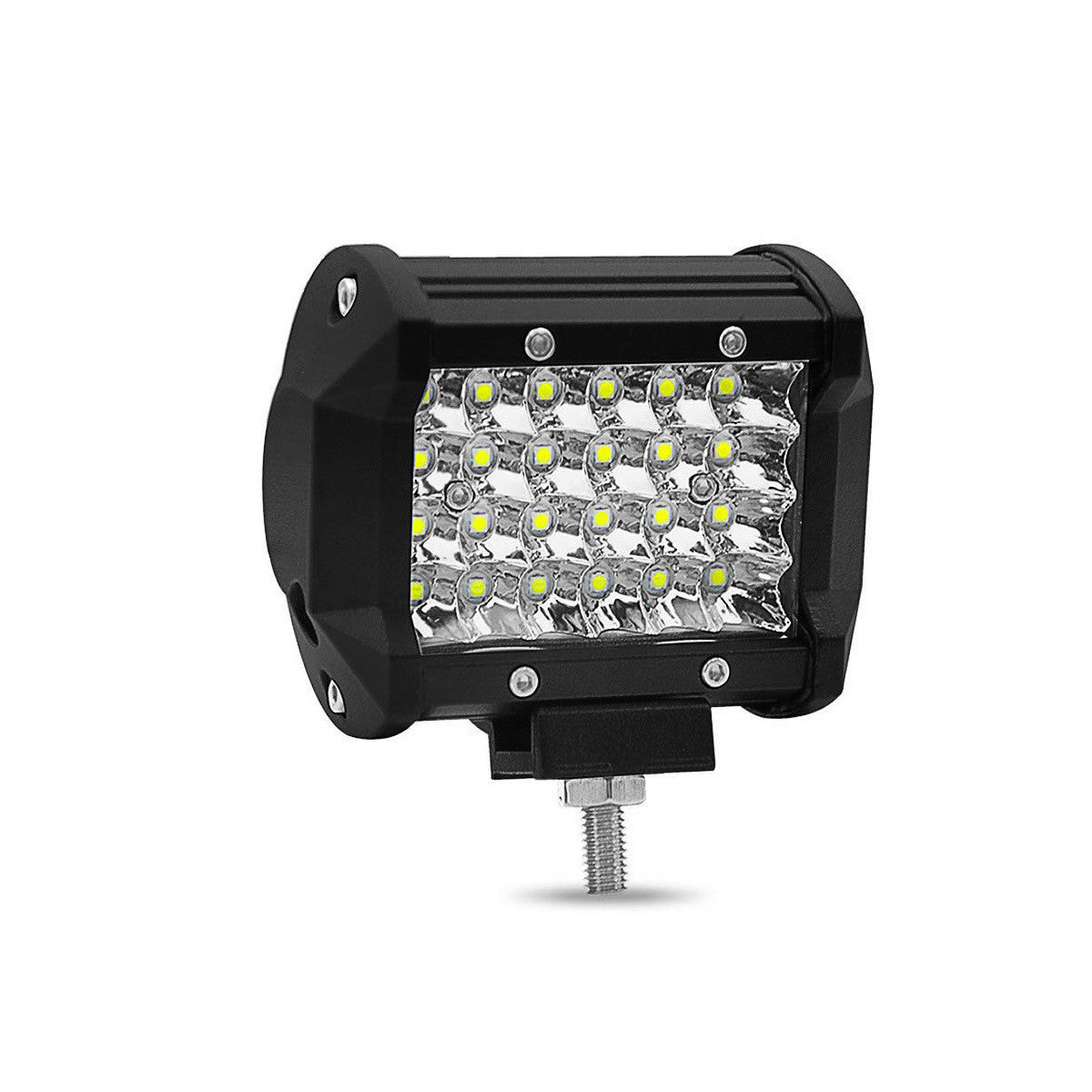 "High-Performance 72W Off-Road Vehicle Modification Strip Lights: Dual 4-Inch LED Bead Highlighting Design with 4 Rows, 18W Each, Offering 1800LM for Enhanced Visibility and Style in Any Off-Road Adventure"