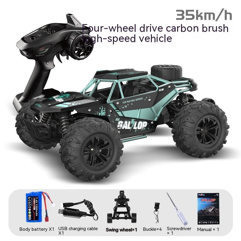 "New 1/16 Scale High-Speed Electric Off-Road 4x4 RC Racing Car - 2.4GHz Remote Control, Four-Wheel Drive, Durable and Fast RC Toy Vehicle for Kids, Ideal Gift for Outdoor Adventures and Racing Fun"