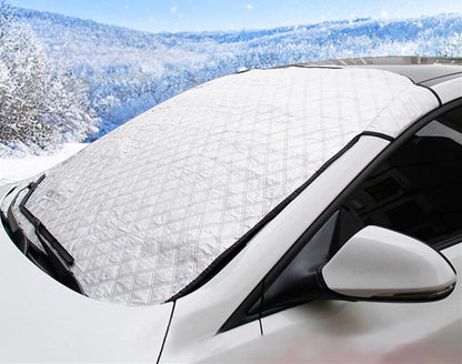 "Durable Silver Coating Windshield Visor Cover – Ultimate All-Weather Protection for Your Car! Anti-Snow, Anti-UV, Sunshade Window Shield for Outdoor Use – Keep Your Vehicle Cool and Protected Year-Round!"