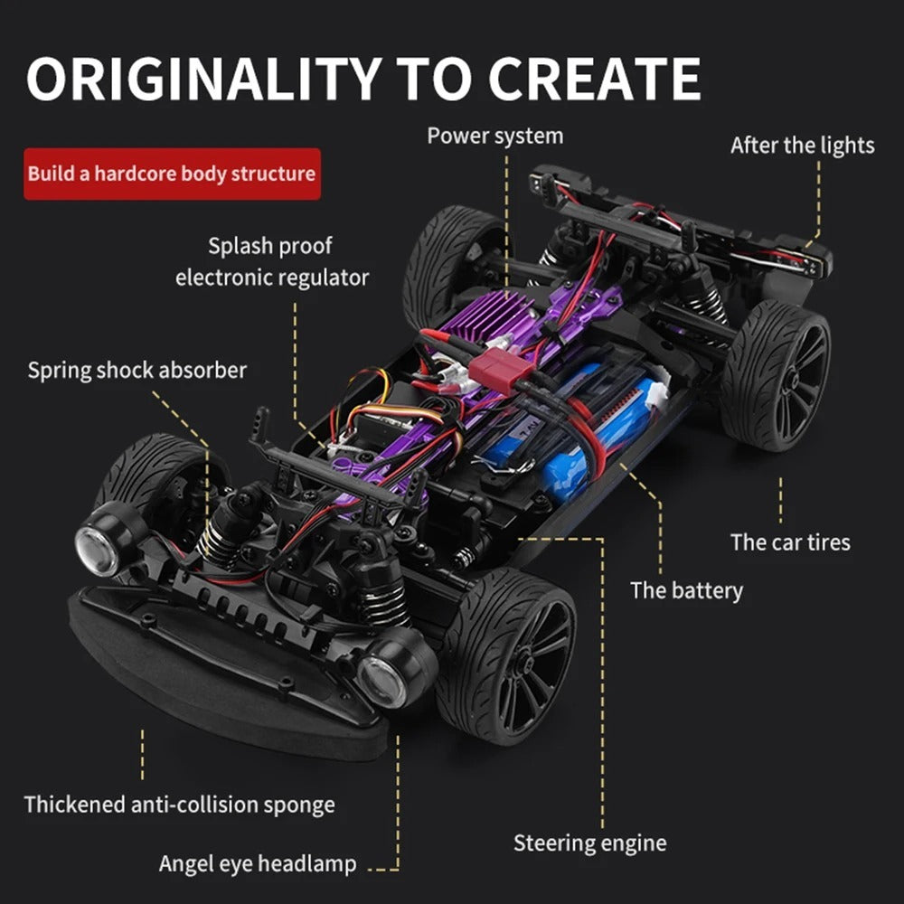 "Remote Control Brushless High-Speed Off-Road Vehicle 1:16 Scale Professional Rock Crawler, Four-Wheel Drive, Durable All-Terrain Performance for Adventure Enthusiasts – Ultimate RC Rock Crawling Experience"