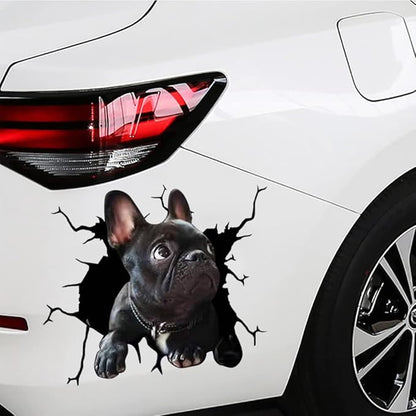 "Unique Broken Hole Creative Puppy Car Window Electrostatic Stickers – Adorable Animal Design, Perfect for Car or Home Décor, Easy to Apply and Remove, Fun Decorative Wall Stickers"