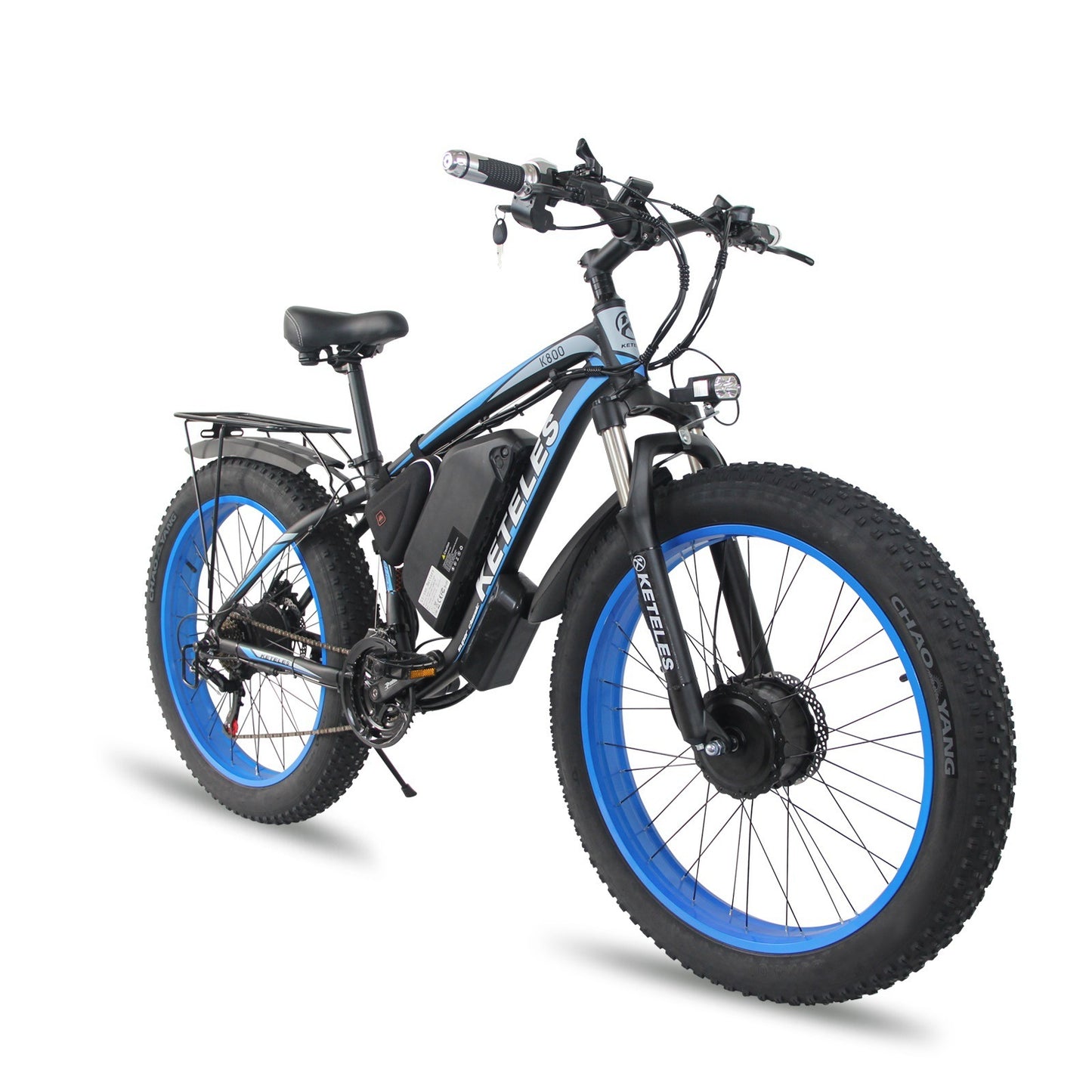 "Front and Rear Dual Motor Electric Bicycle with 21-Speed Oil Brakes, 48V Lithium Battery, Aluminum Alloy Frame, and Mechanical Disc Brakes"