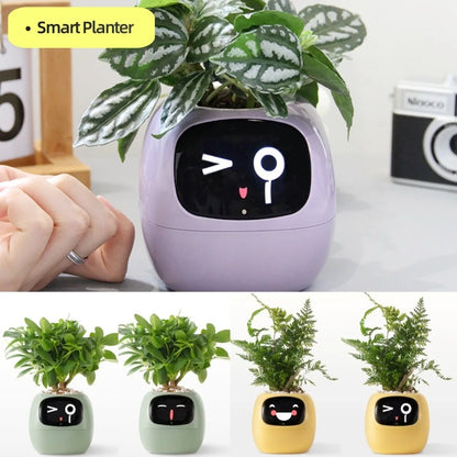 "Smart Planter with 49+ Expressions: AI-Powered Plant Care with 7 Smart Sensors – Make Growing Plants Easy, Fun, and Interactive"