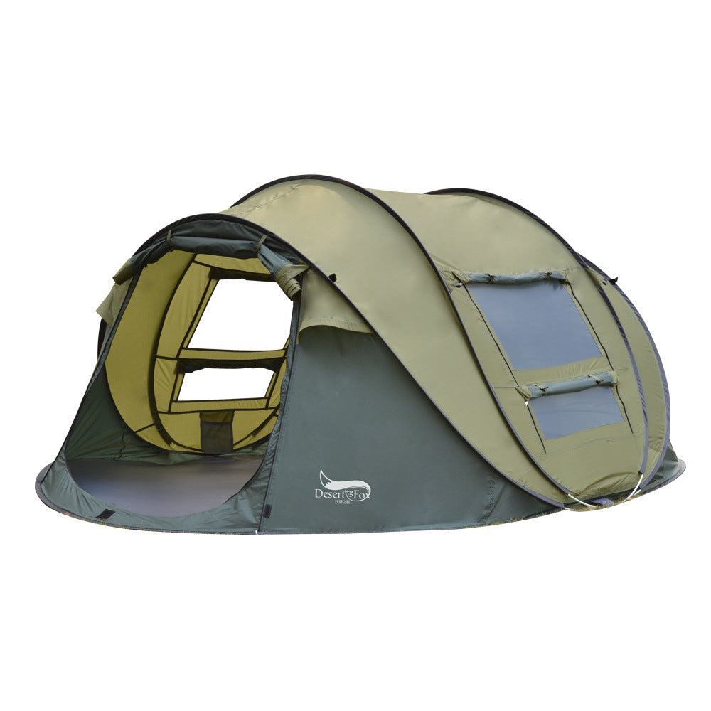 "Versatile Outdoor Automatic Tent for 3-4 People – Quick Setup, No Assembly Required, Multi-Purpose Camping, Canopy, Exhibition Tent, Rainproof, Available in Khaki Coffee & Grass Green (200x280x120cm)"