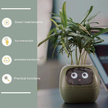 "Smart Planter with 49+ Expressions: AI-Powered Plant Care with 7 Smart Sensors – Make Growing Plants Easy, Fun, and Interactive"