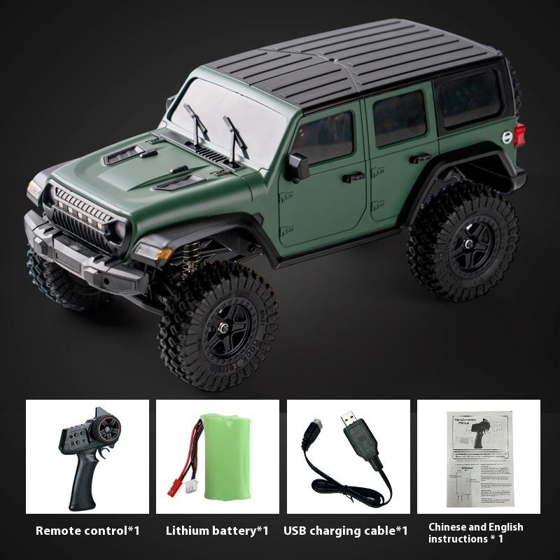 "Front and Rear Shock Absorber Four-Wheel Drive Off-Road Jeep Children's Electric Simulation Model Toy - Realistic Design, Durable Build, and Fun Adventure Experience for Young Explorers and Off-Road Enthusiasts"