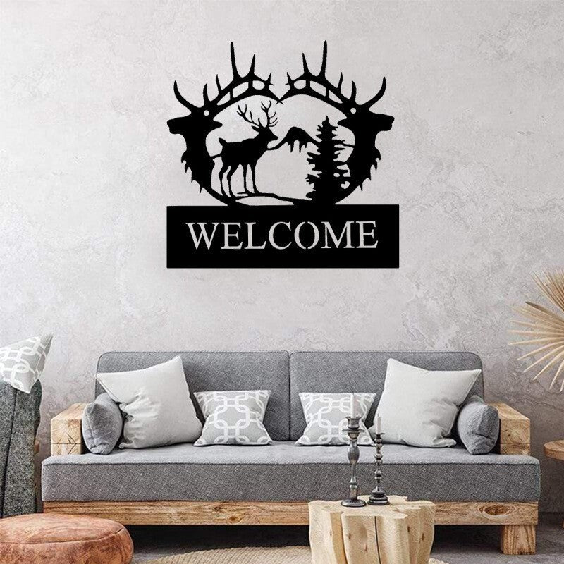 "Stunning Metal Iron Wall Decor: Exquisite Deer Art Craft for Rustic and Contemporary Spaces, Perfectly Enhancing Your Home's Aesthetic with Nature-Inspired Elegance and Timeless Charm."