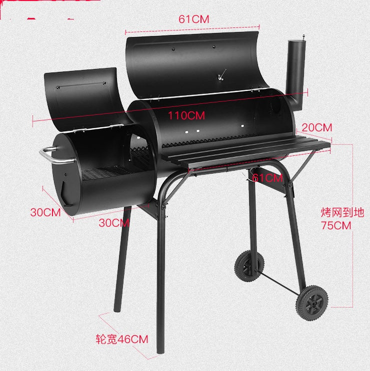 "Outdoor American Charcoal Barbecue Grill for Courtyard – Premium Household BBQ, Durable Design, Perfect for Grilling and Outdoor Cooking, Ideal for Family Gatherings and Backyard Parties"