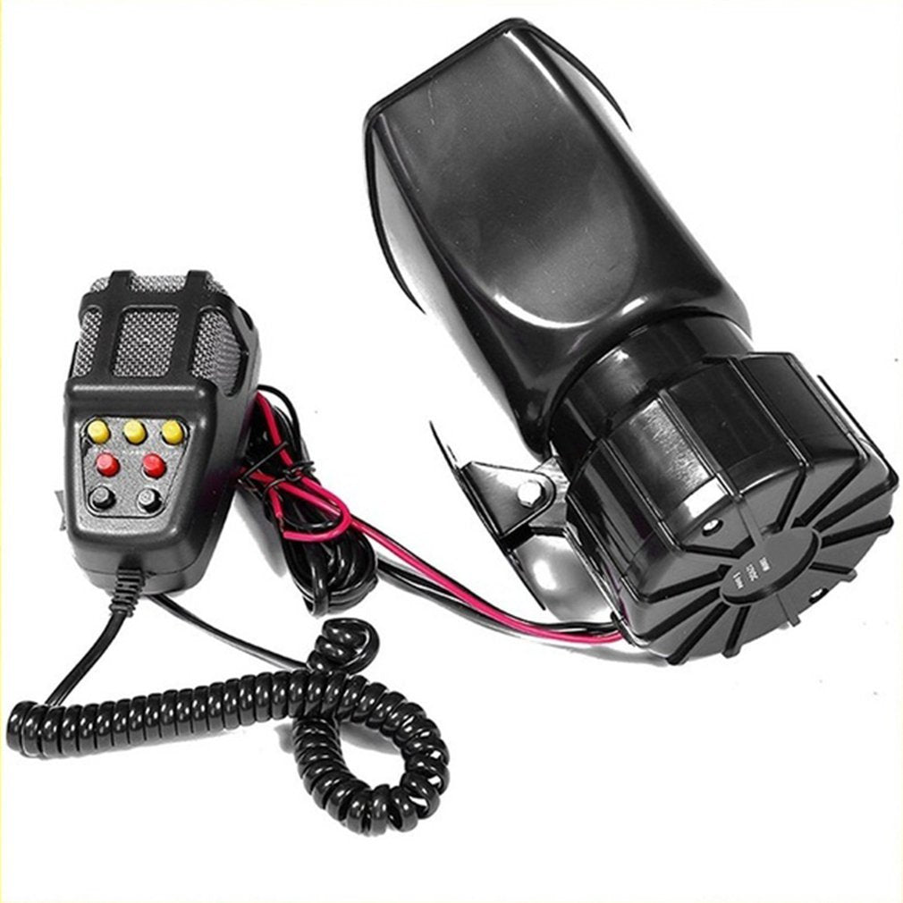 "Horn Siren PA Speaker System 100W 12V with Microphone – 7 Loud Sound Modes for Vehicles, Emergency, and Safety Use – Durable, Clear, and Powerful Car Siren for Police, Fire, and Security Vehicles"