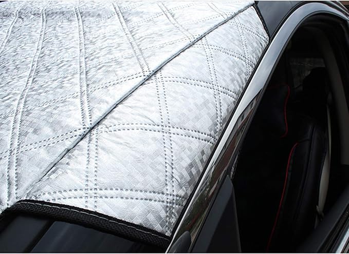 "Durable Silver Coating Windshield Visor Cover – Ultimate All-Weather Protection for Your Car! Anti-Snow, Anti-UV, Sunshade Window Shield for Outdoor Use – Keep Your Vehicle Cool and Protected Year-Round!"