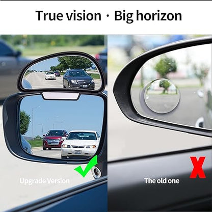 "Universal Adjustable Blind Spot Mirrors: Enhance Your Driving Safety with High Definition Glass and Wide Angle Design for Optimal Side Visibility, Perfect for Auxiliary Parking and Reducing Dangerous Blind Spots"