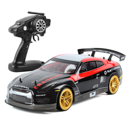 "High-Speed 1/10 All-Wheel-Drive RC Racing Car – 70 km/h, Off-Road 4WD Drift, Double Battery, One-Click Acceleration – Ultimate Remote-Control Toy for Boys"