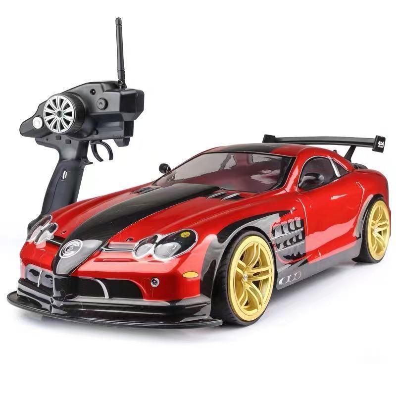 "High-Speed 1/10 All-Wheel-Drive RC Racing Car – 70 km/h, Off-Road 4WD Drift, Double Battery, One-Click Acceleration – Ultimate Remote-Control Toy for Boys"