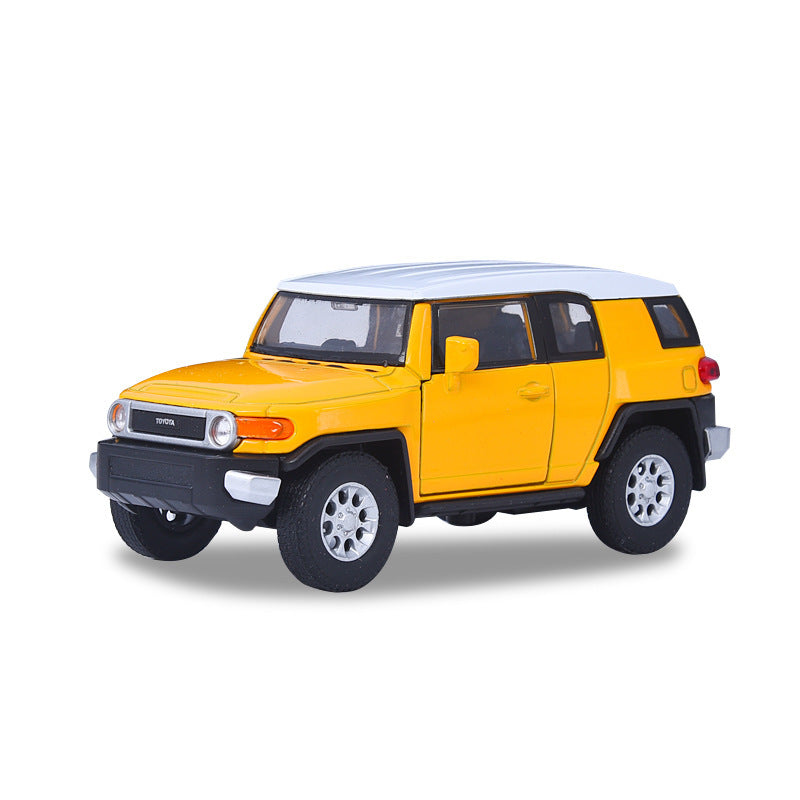 "Toyota FJ Cruiser Alloy Model Car Toy – Highly Detailed Off-Road Vehicle with Opening Doors, Sound & Light Features, Pull-Back Action, and Realistic Simulation for Collectors and Toy Enthusiasts"