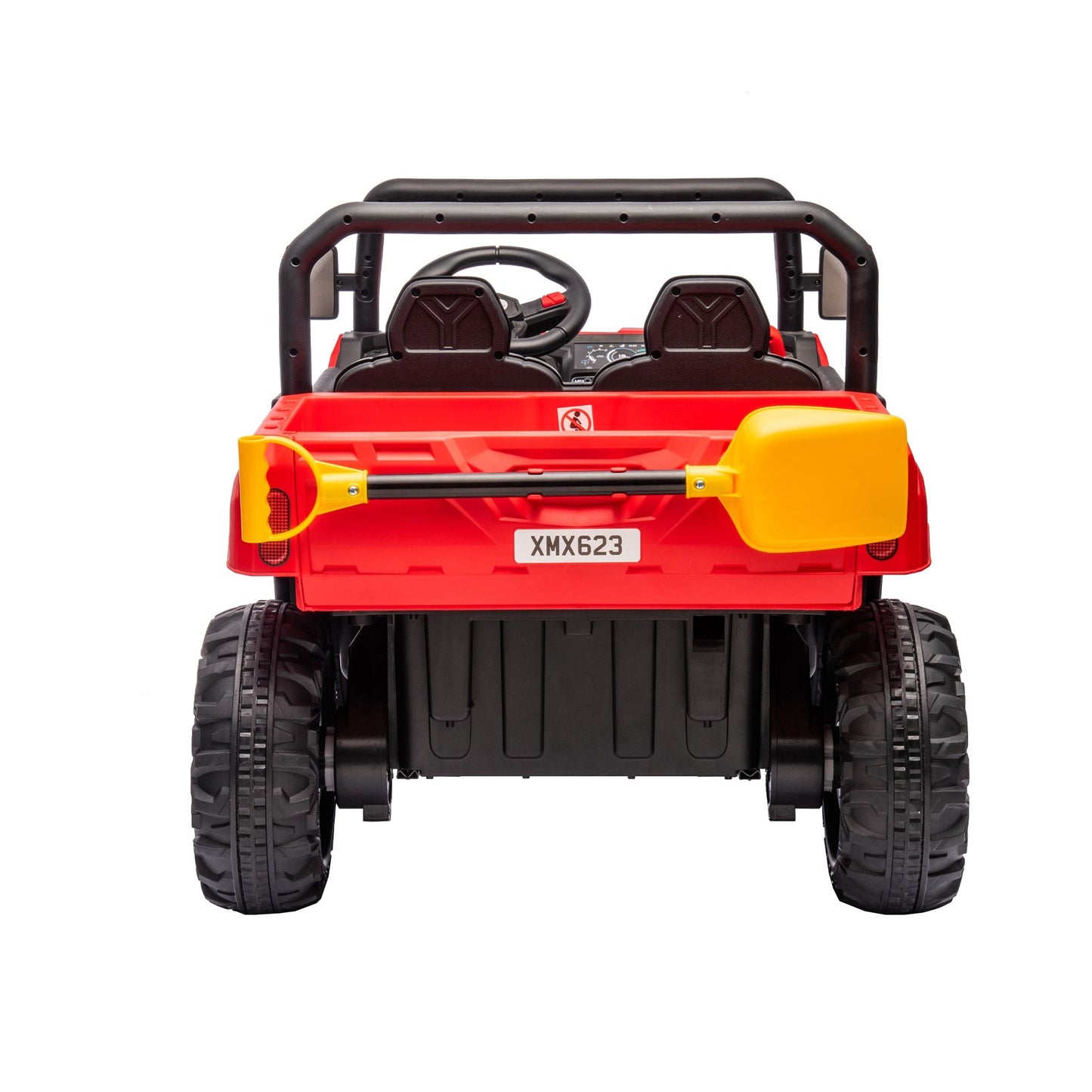 "24V Ride-On UTV Truck for Kids - 2-Seater Electric Dump Truck with 2x200W Motors, Remote Control, Dump Bed, Shovel, Non-Slip Tires, and Durable Design for Boys and Girls – Perfect Outdoor Adventure Vehicle"