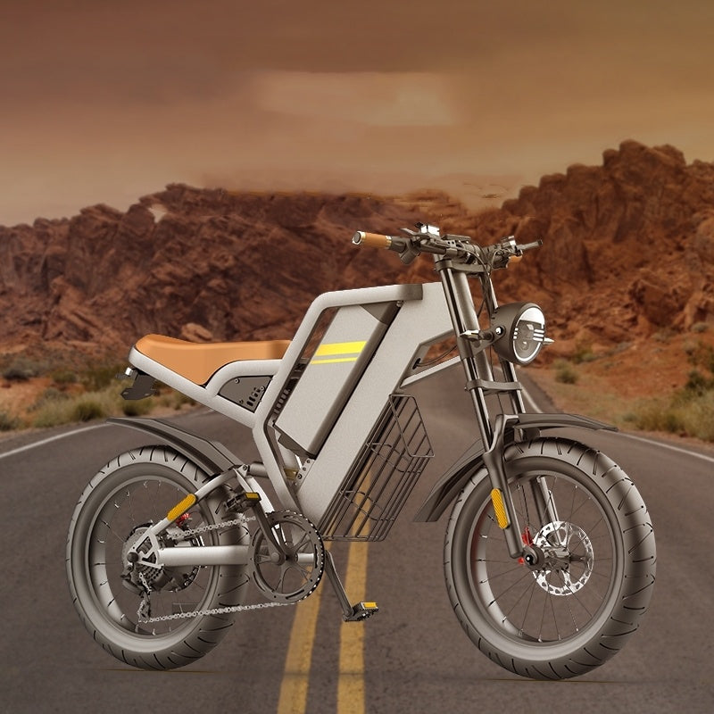 "GT20 Luxury Electric Bicycle with 20-Inch Tires, 48V Lithium Battery, Seven-Stage Transmission, Aluminum Alloy Frame, and Up to 200km Range - Ideal for Mountain Riding and City Commuting"